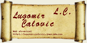 Lugomir Ćalović vizit kartica